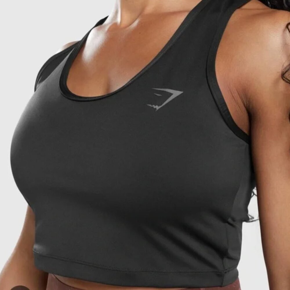 Gymshark Black Crop Tank Top
